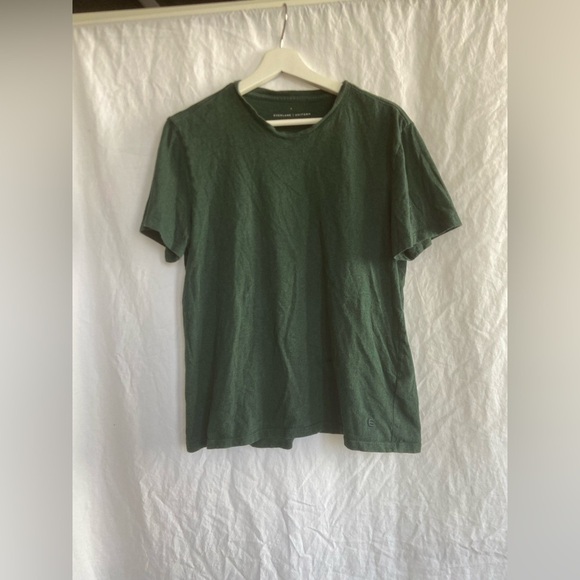 Everlane T Shirt 100% Cotton Crew Olive Green Short Sleeve Size Medium - Picture 2 of 10